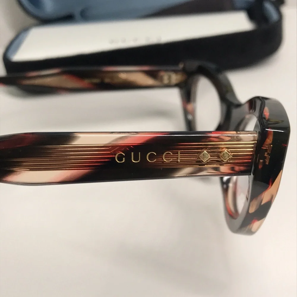 New Authentic Gucci Women's Tortoise Shell Glasses GG1083o 002
